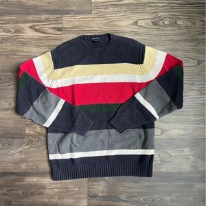 Y2K Nautica Men’s Color Block Knit pullover sweater